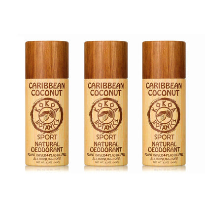KOKOA BOTANICS natural deodorant 3 Pack CARIBBEAN COCONUT – Natural Detox Deodorant 3.2 oz
