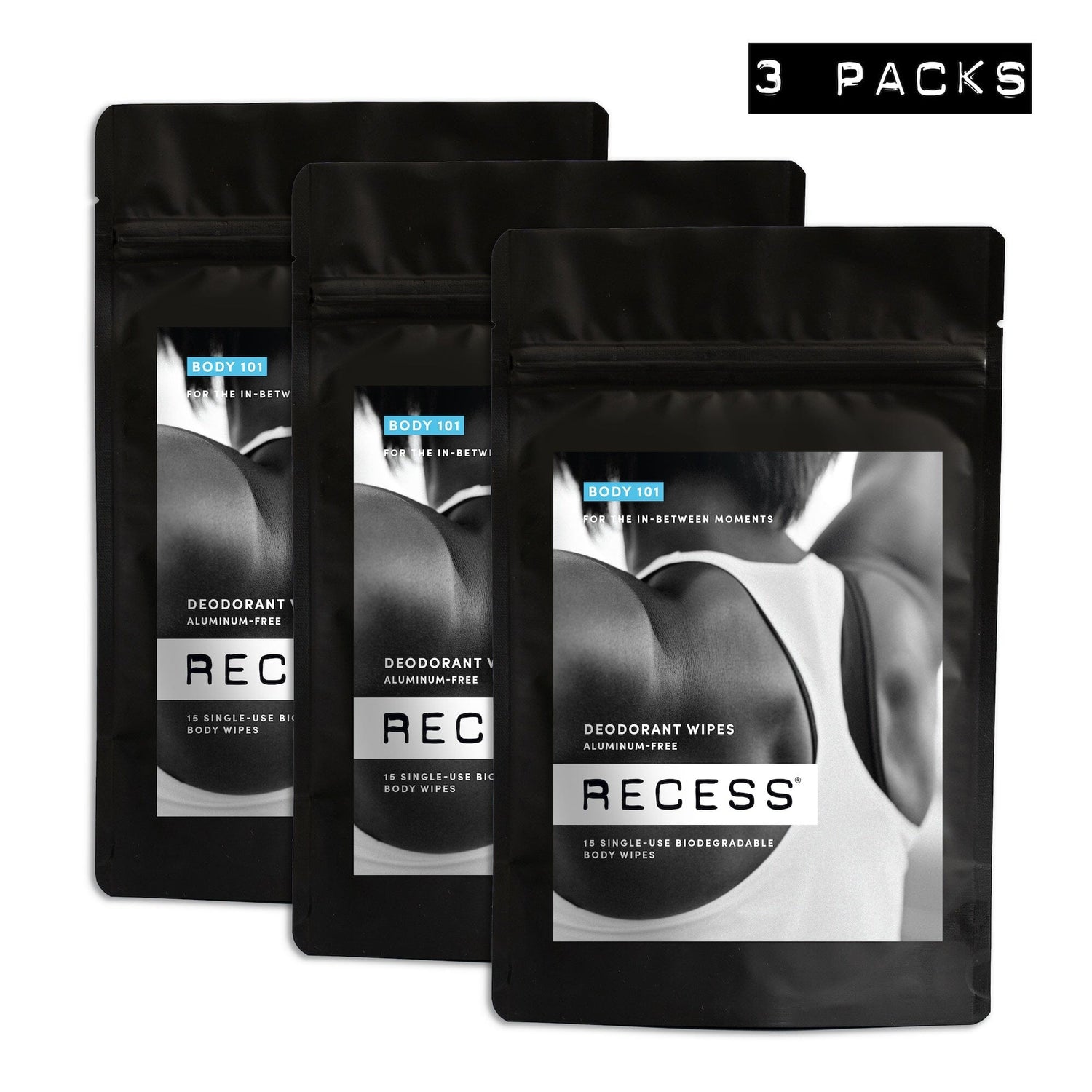 BODY 101: Deodorant Wipes (Pack of 15)