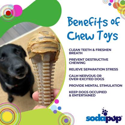 Honey Bone Dental Tower Nylon Chew Toy for Aggressive Chewers | USA Made