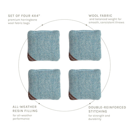 4-in Travel Herringbone Cornhole Bags | Premium All-Weather Collection