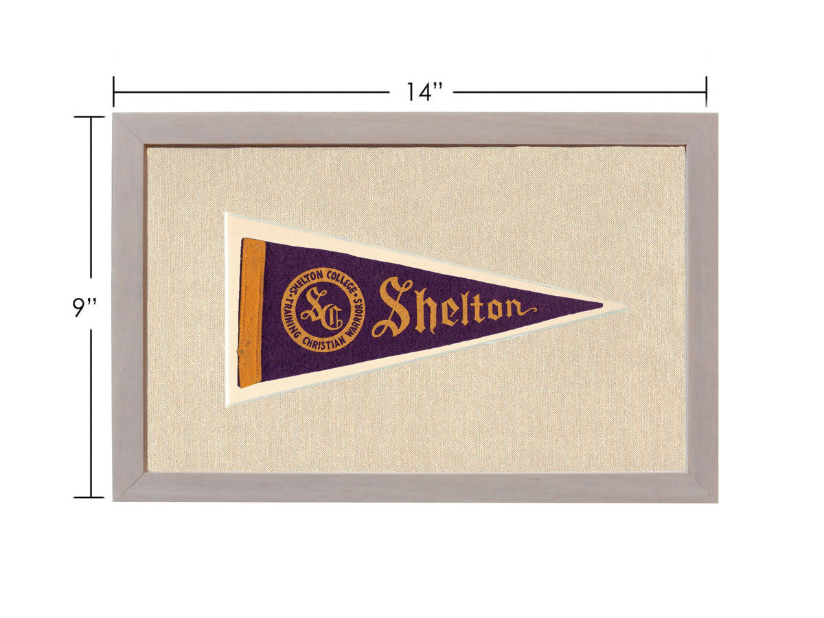 Vintage Shelton College Pennant
