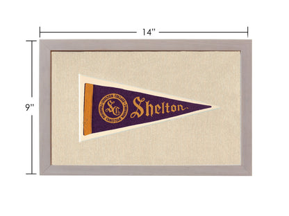 Vintage Shelton College Pennant