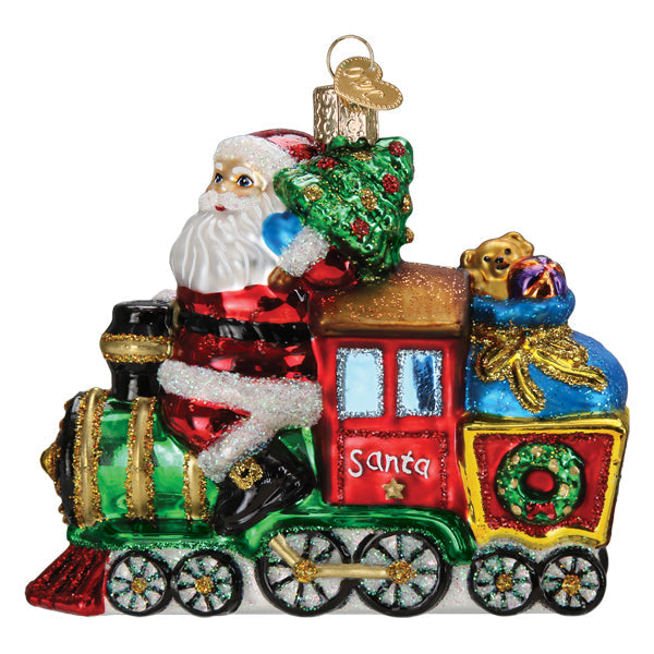 Santa On Locomotive Ornament - My American Goods