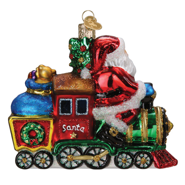 Santa On Locomotive Ornament - My American Goods