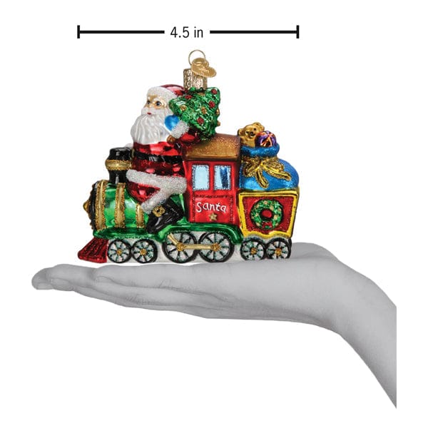 Old World Christmas 3.75 X 4.5 X 1.5 / 40341 Santa On Locomotive Ornament