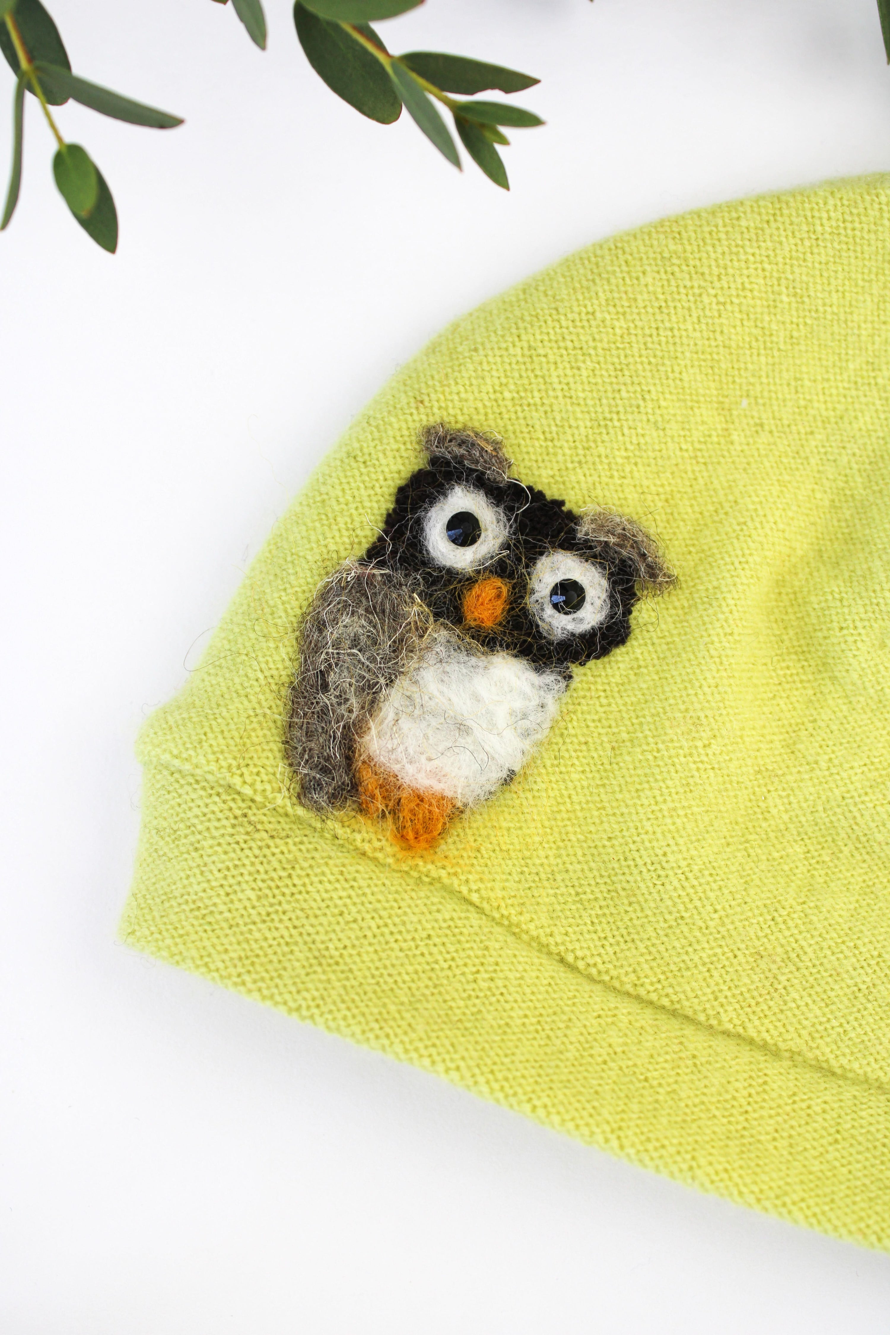 Ash &amp; Rose hat Owl Cashmere Hat - Baby