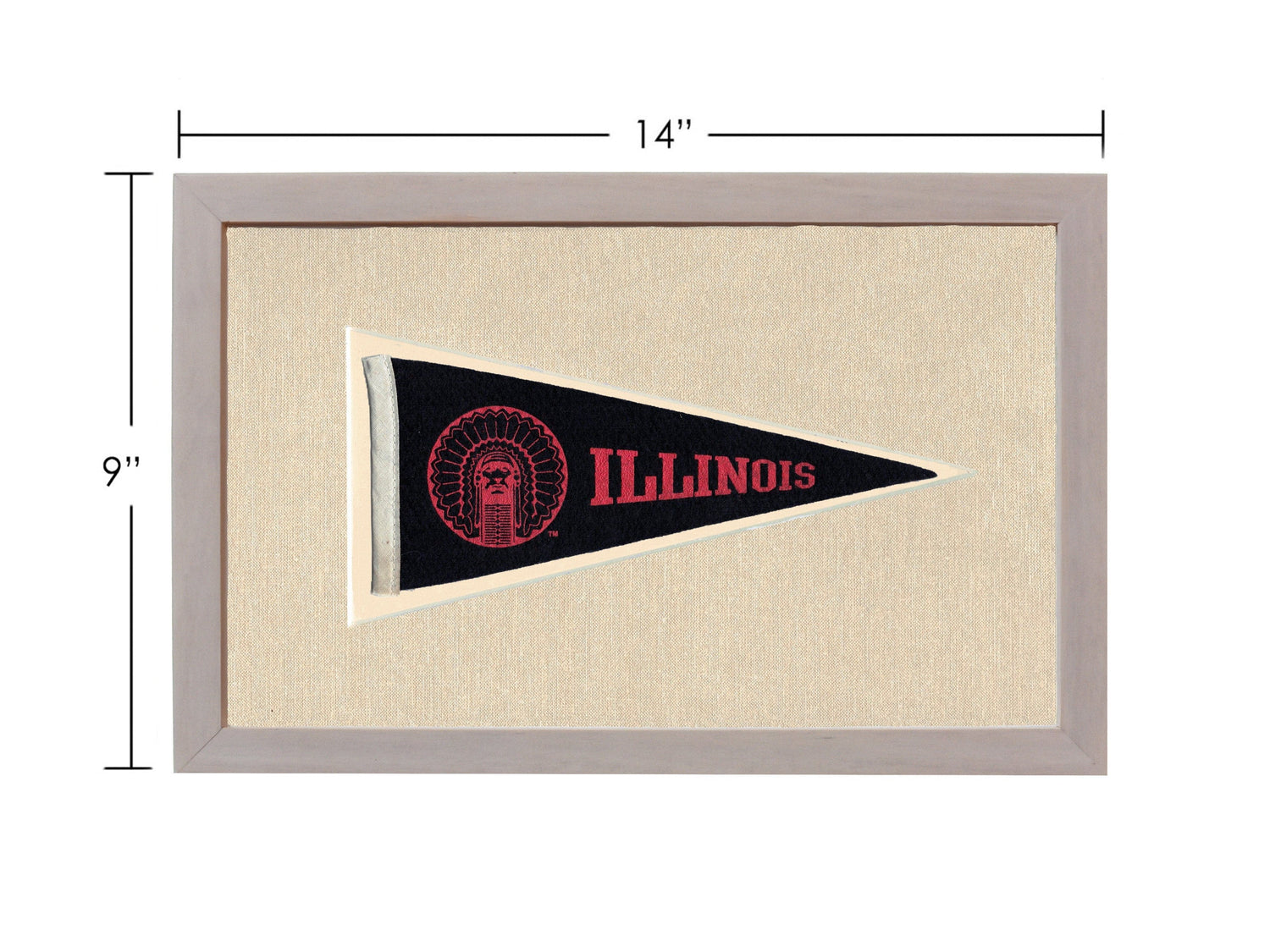 Americana Memories Vintage Pennants and Memorabilia Vintage Illinois Pennant