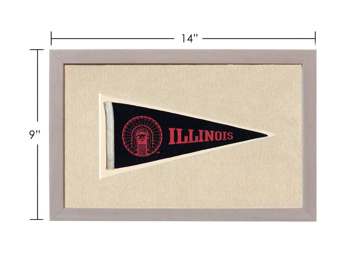 Americana Memories Vintage Pennants and Memorabilia Vintage Illinois Pennant
