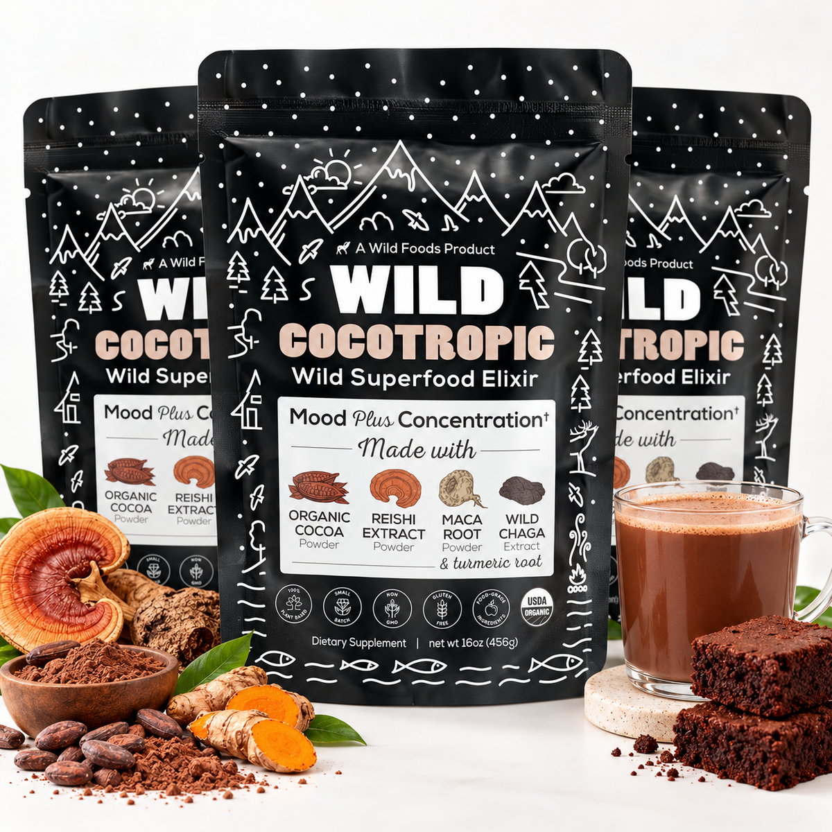 CocoTropic, 32 servings – Organic Mushroom Mix for Energy &amp; Focus