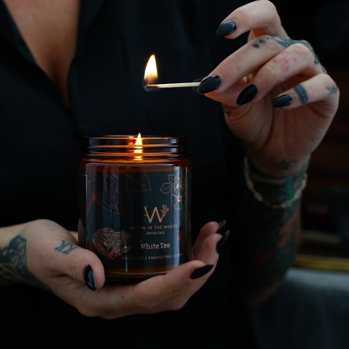 Witch in the Woods Botanicals Candle White Tea Soy Candle White Tea Candle