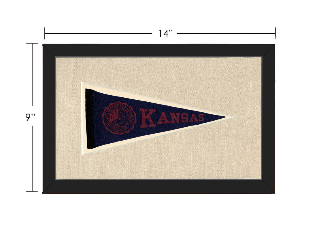 Americana Memories Vintage Pennants and Memorabilia Vintage University of Kansas Pennant