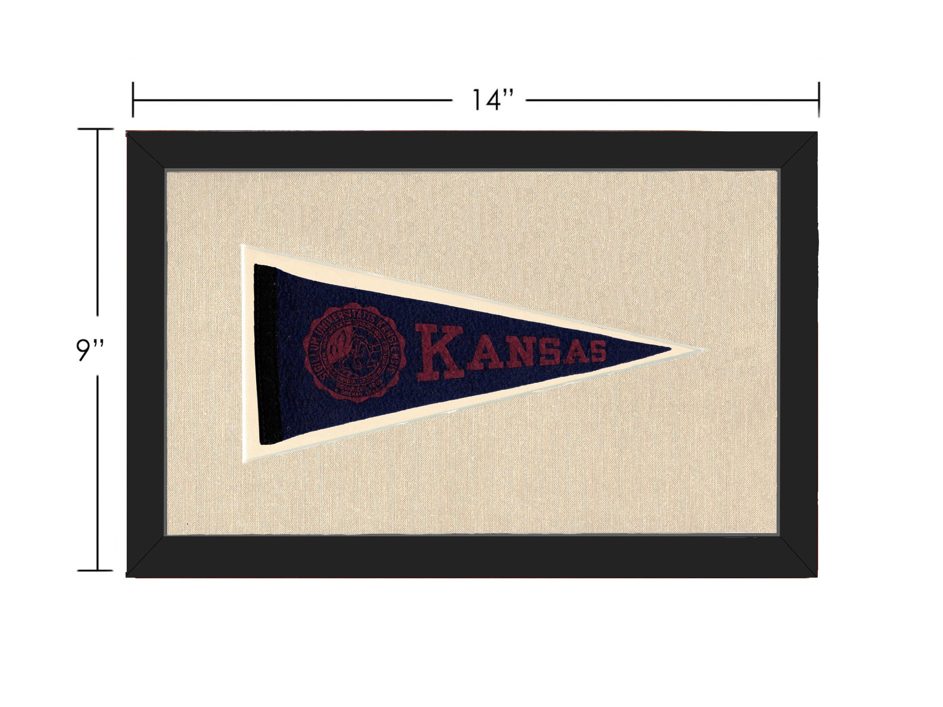 Americana Memories Vintage Pennants and Memorabilia Vintage University of Kansas Pennant