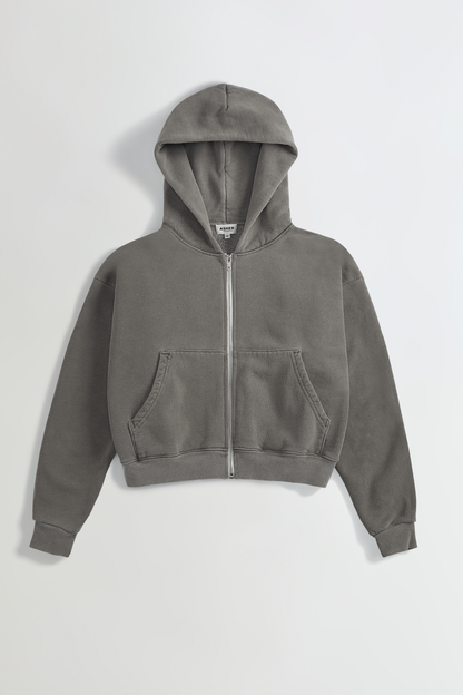 Rosie Cropped Zip-Up Hoodie