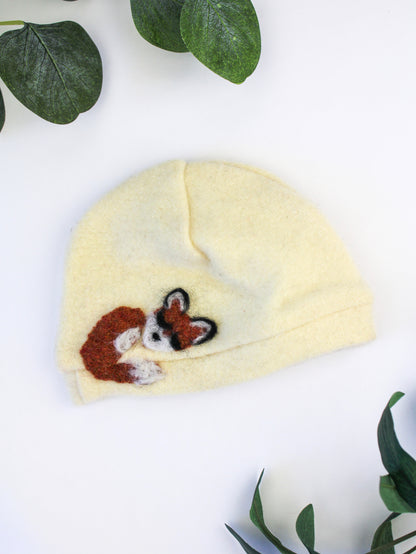 Sleeping Fox Cashmere Hat - Newborn - My American Goods