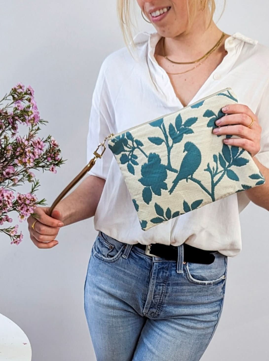 Ash &amp; Rose Bird Silhouette Wristlet Purse