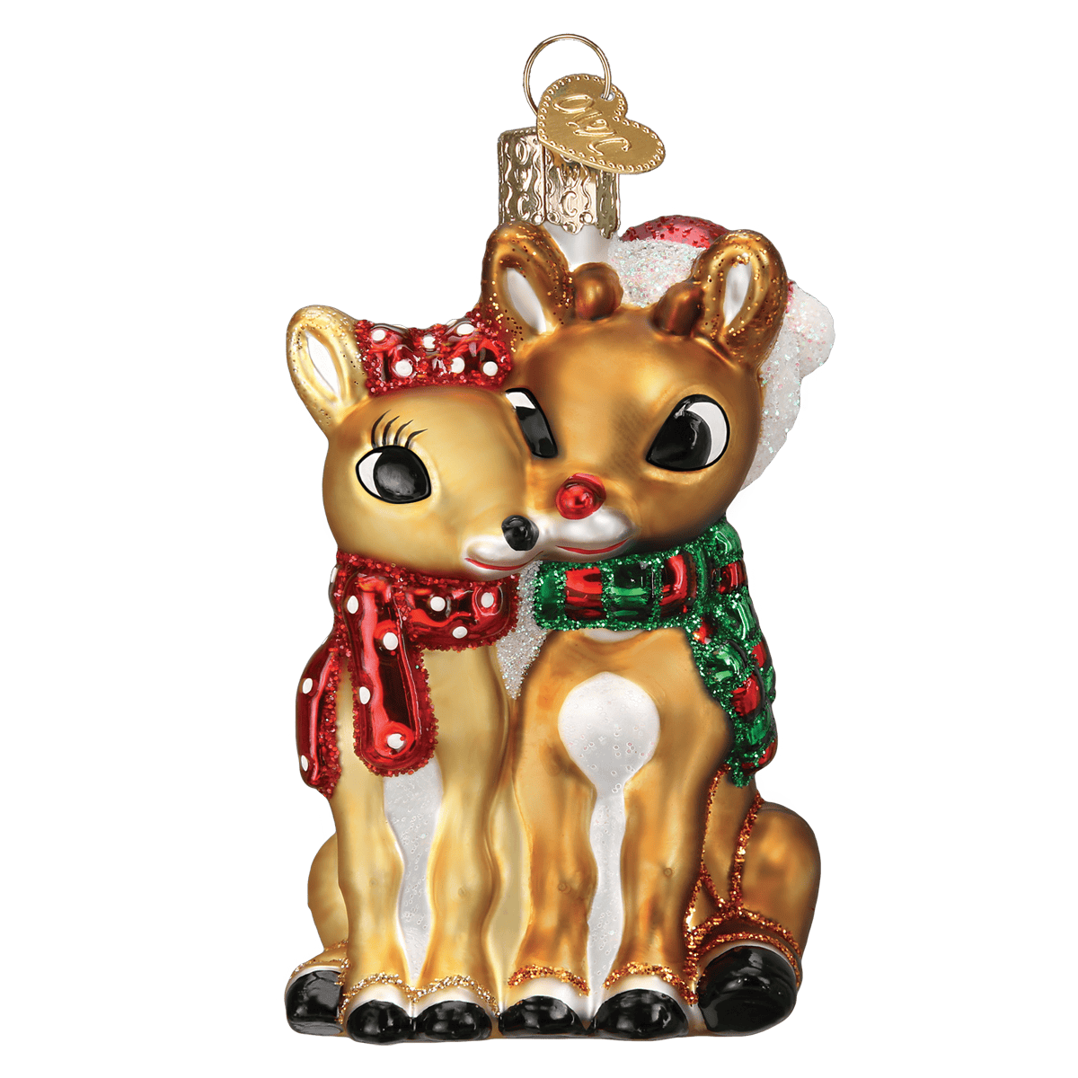 Old World Christmas 3.5 X 2.25 X 2 / 44204 Rudolph® And Clarice™ Ornament