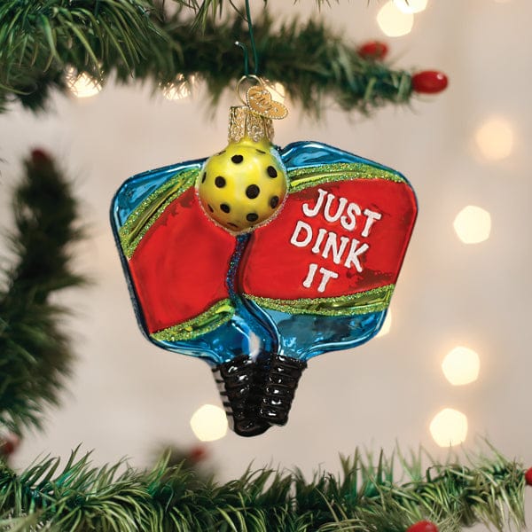 Old World Christmas 3.75 X 3.5 X 1.5 / 44235 Pickleball Paddles Ornament