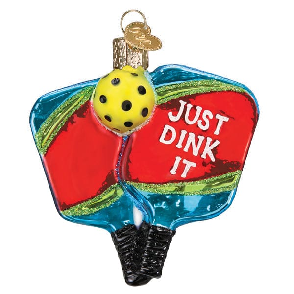 Old World Christmas 3.75 X 3.5 X 1.5 / 44235 Pickleball Paddles Ornament