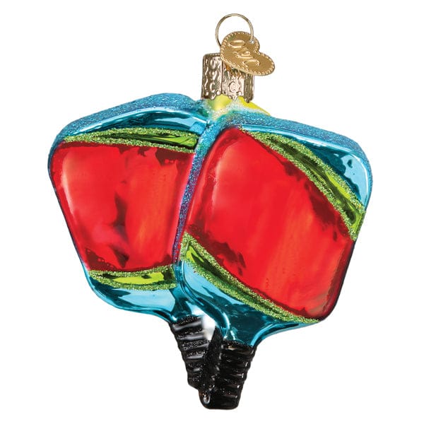 Old World Christmas 3.75 X 3.5 X 1.5 / 44235 Pickleball Paddles Ornament