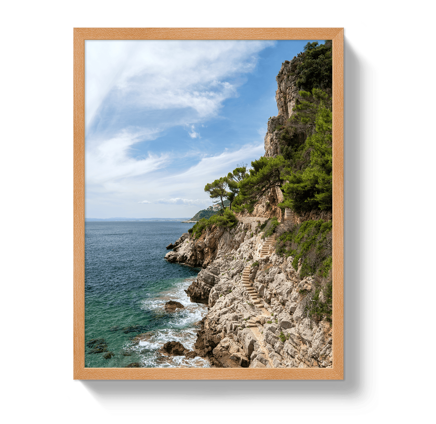 Johnny Vacay Oak / 11x14 / Full Bleed Mediterranean Staircase