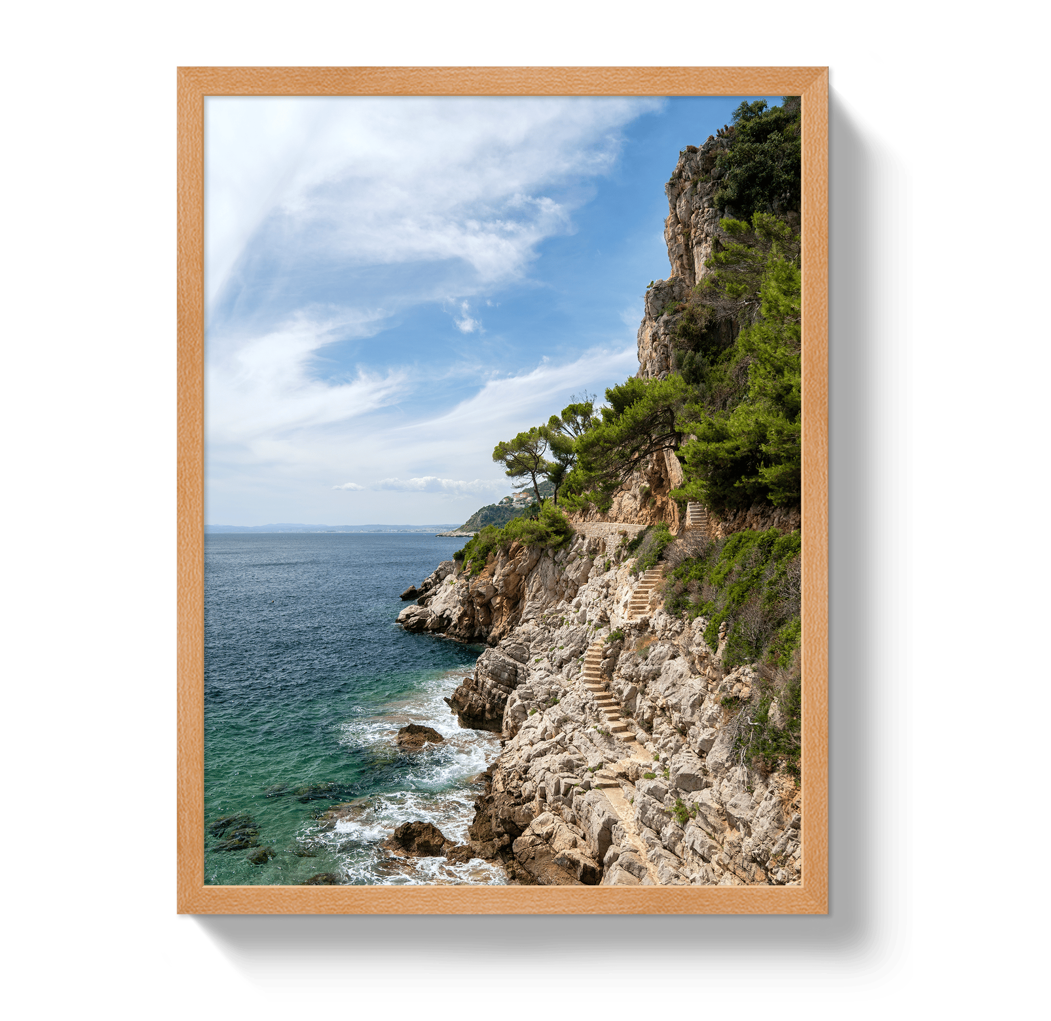 Johnny Vacay Oak / 11x14 / Full Bleed Mediterranean Staircase