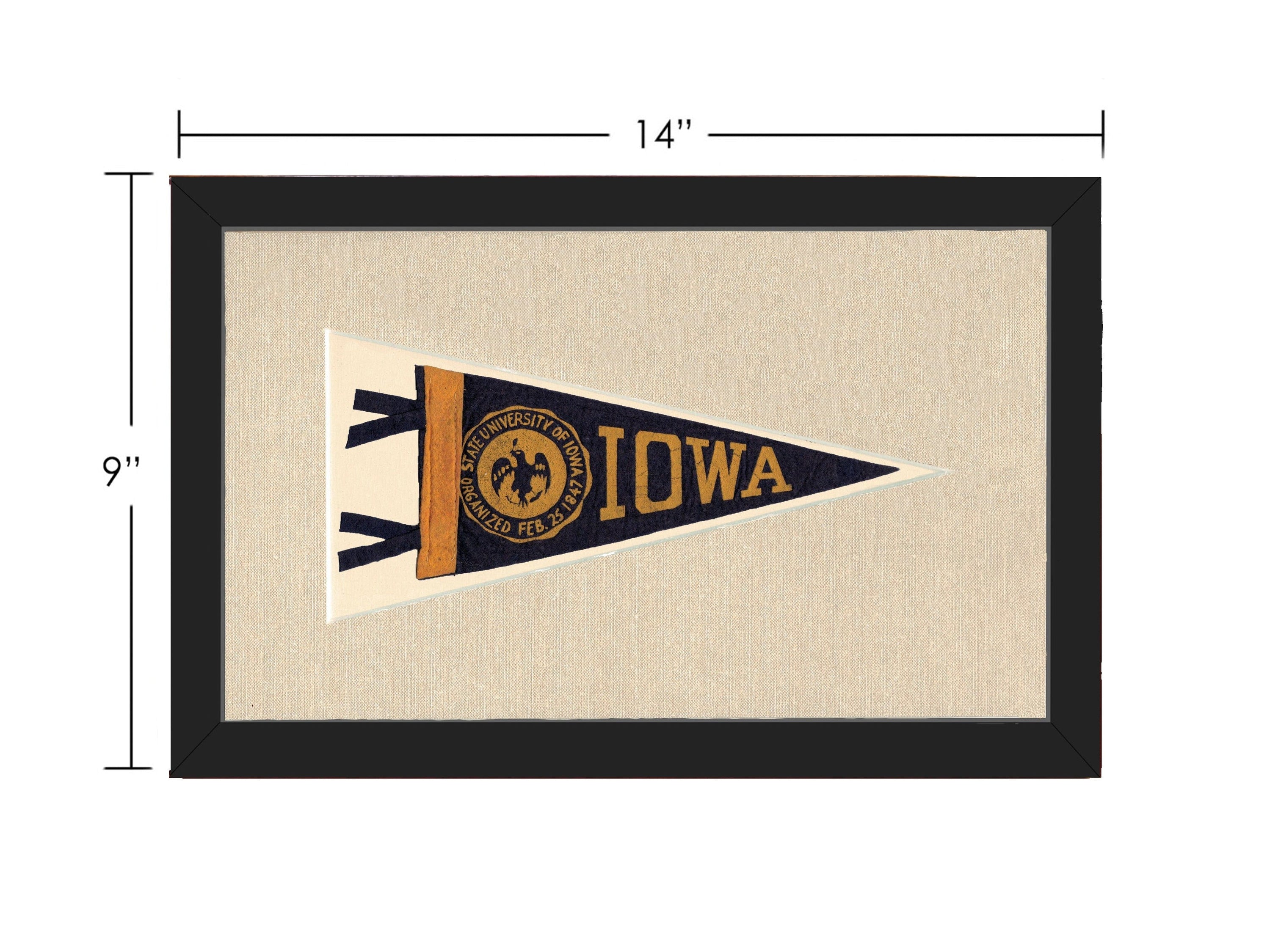 Americana Memories Vintage Pennants and Memorabilia Vintage University of Iowa Pennant