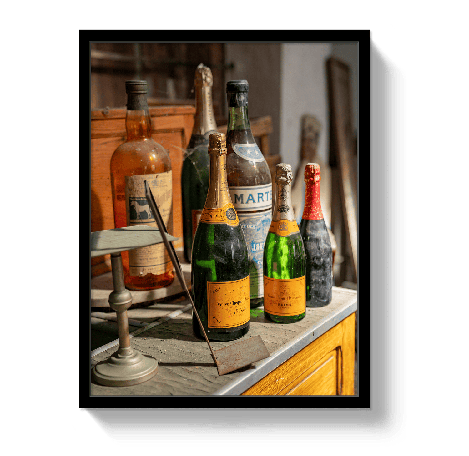 Johnny Vacay Black / 11x14 / Full Bleed Vintage Veuve