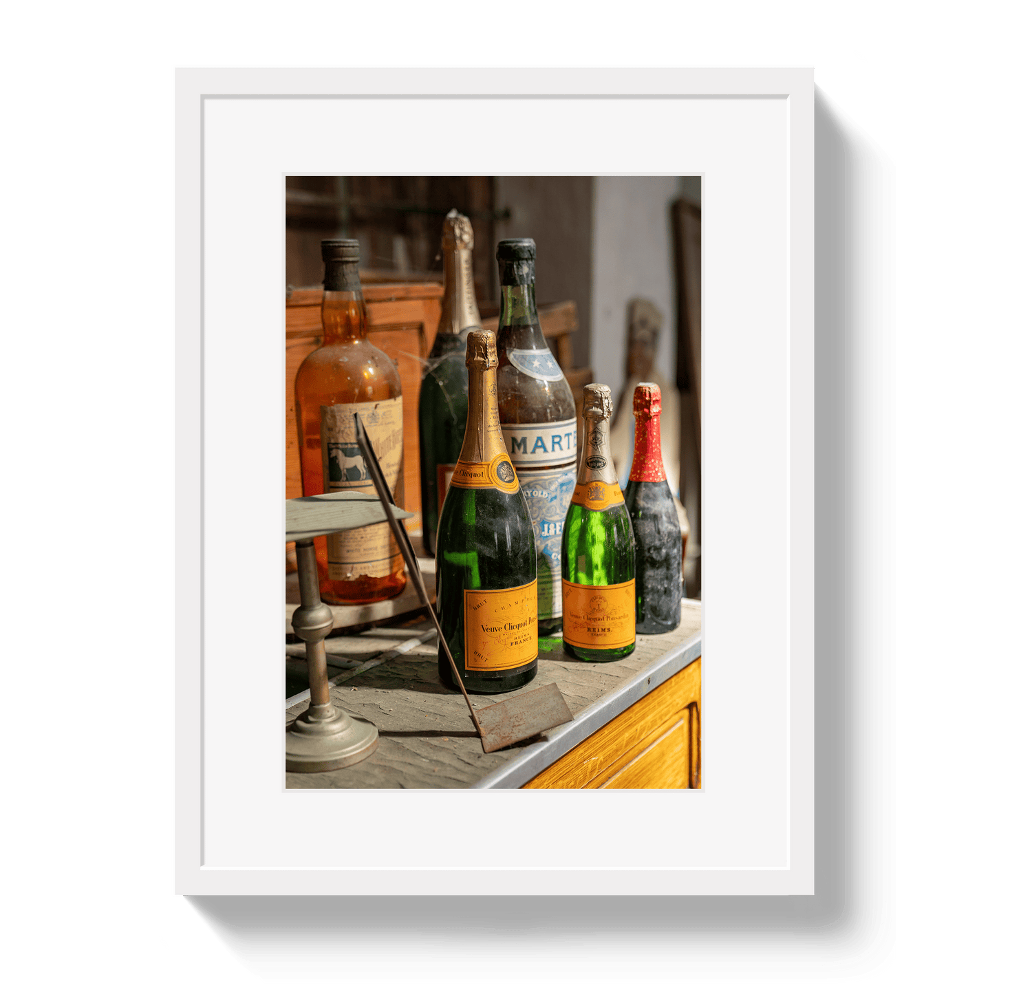 Johnny Vacay White / 11x14 / Matte Vintage Veuve