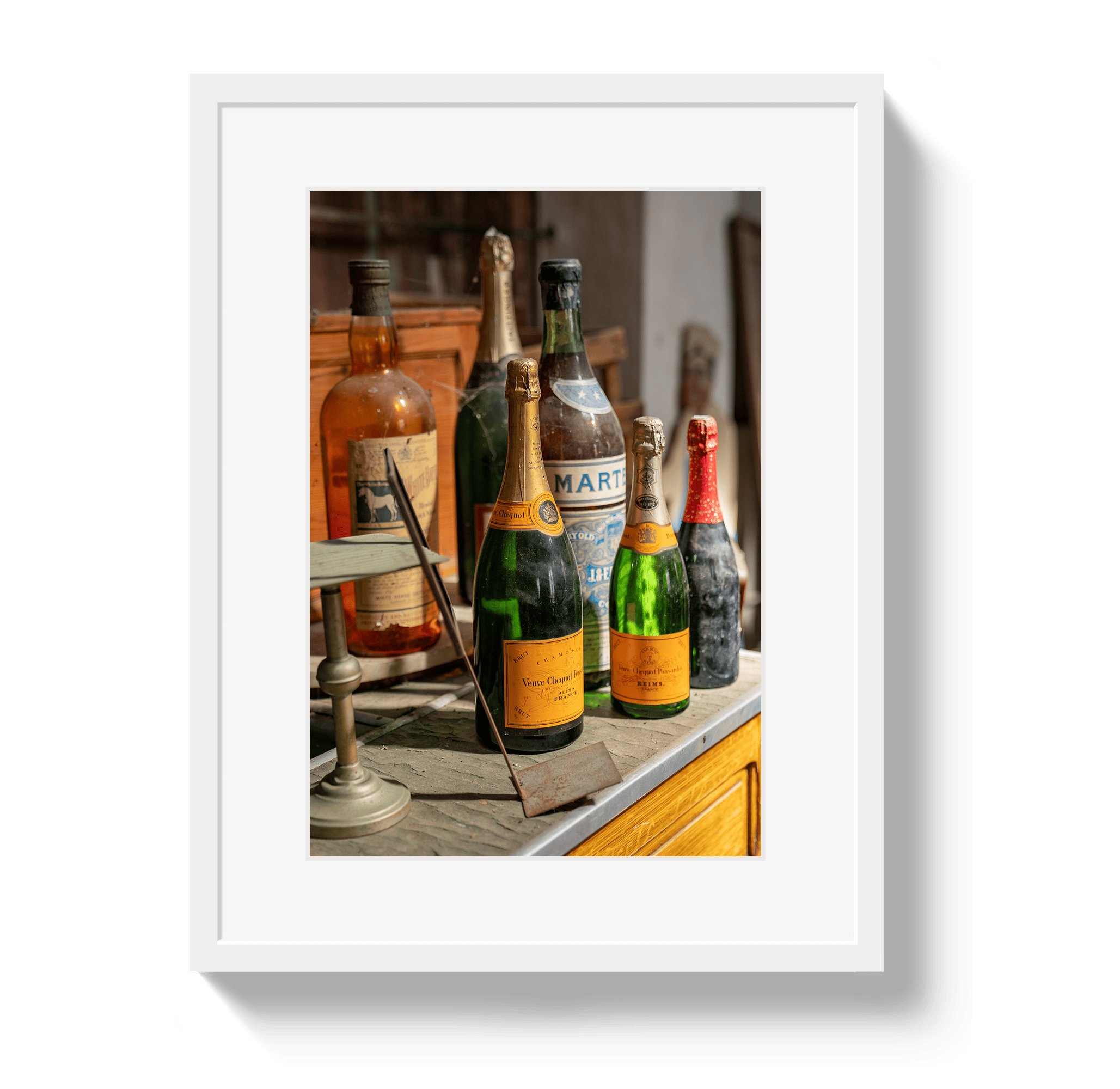 Johnny Vacay White / 11x14 / Matte Vintage Veuve