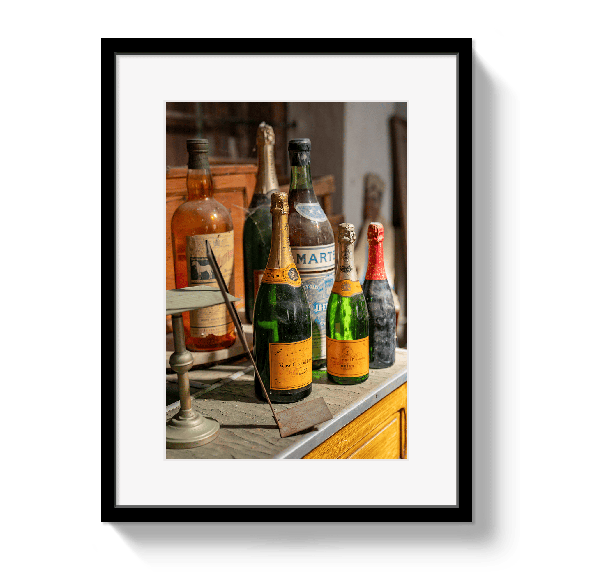 Johnny Vacay Black / 11x14 / Matte Vintage Veuve