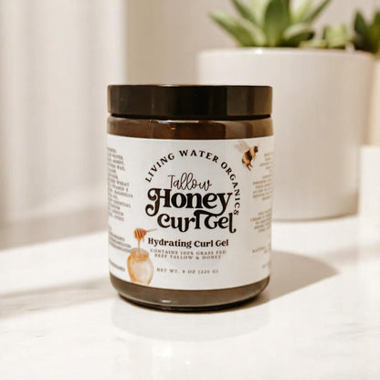 Tallow Honey Curl Gel with 100% Grass Fed Tallow (Medium to Strong Hold) - My American Goods