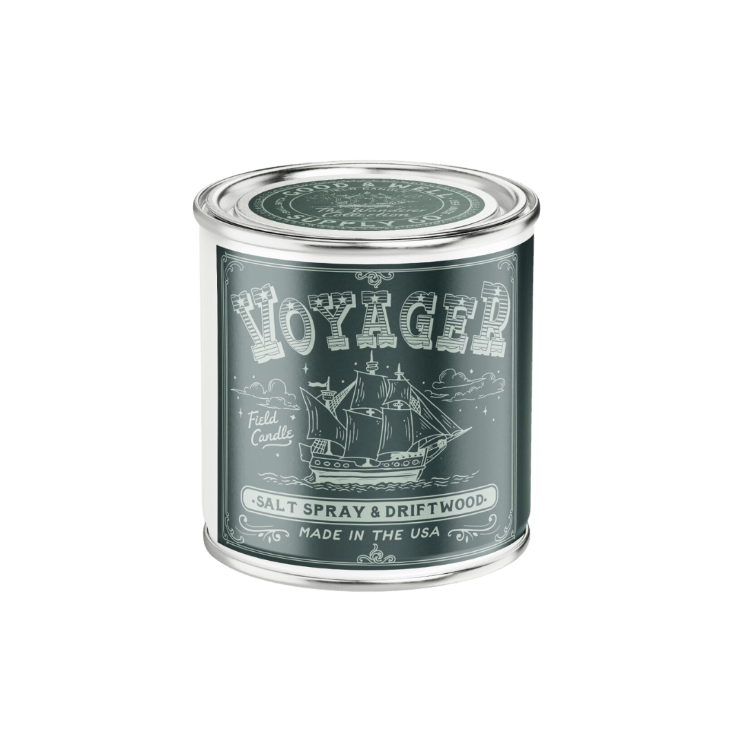 Good &amp; Well Supply Co Candles Half Pint / 8oz / Cotton Wick Voyager Field Candle