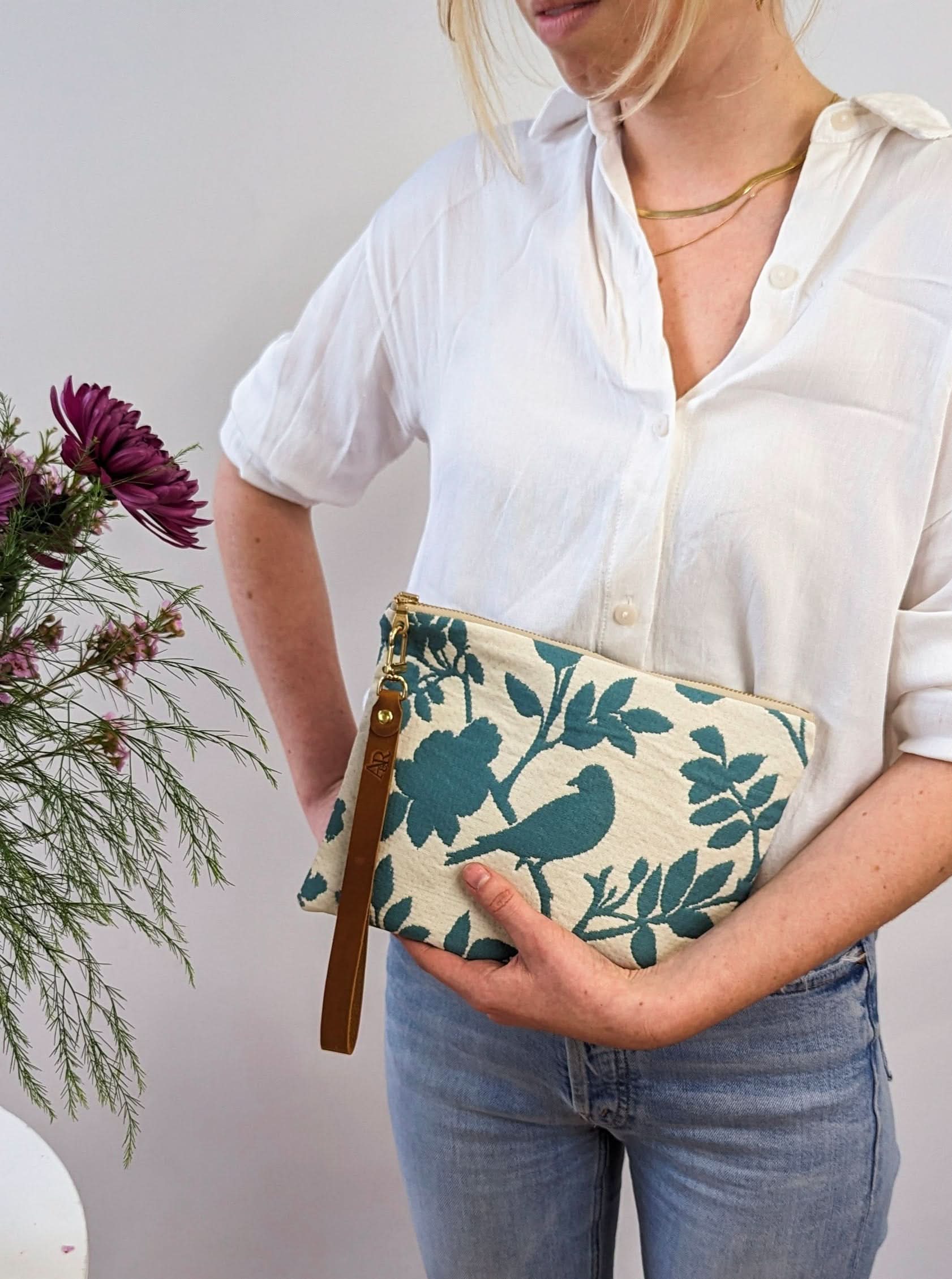Ash &amp; Rose Bird Silhouette Wristlet Purse