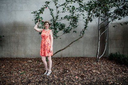 Tia Dress in Coral Floral