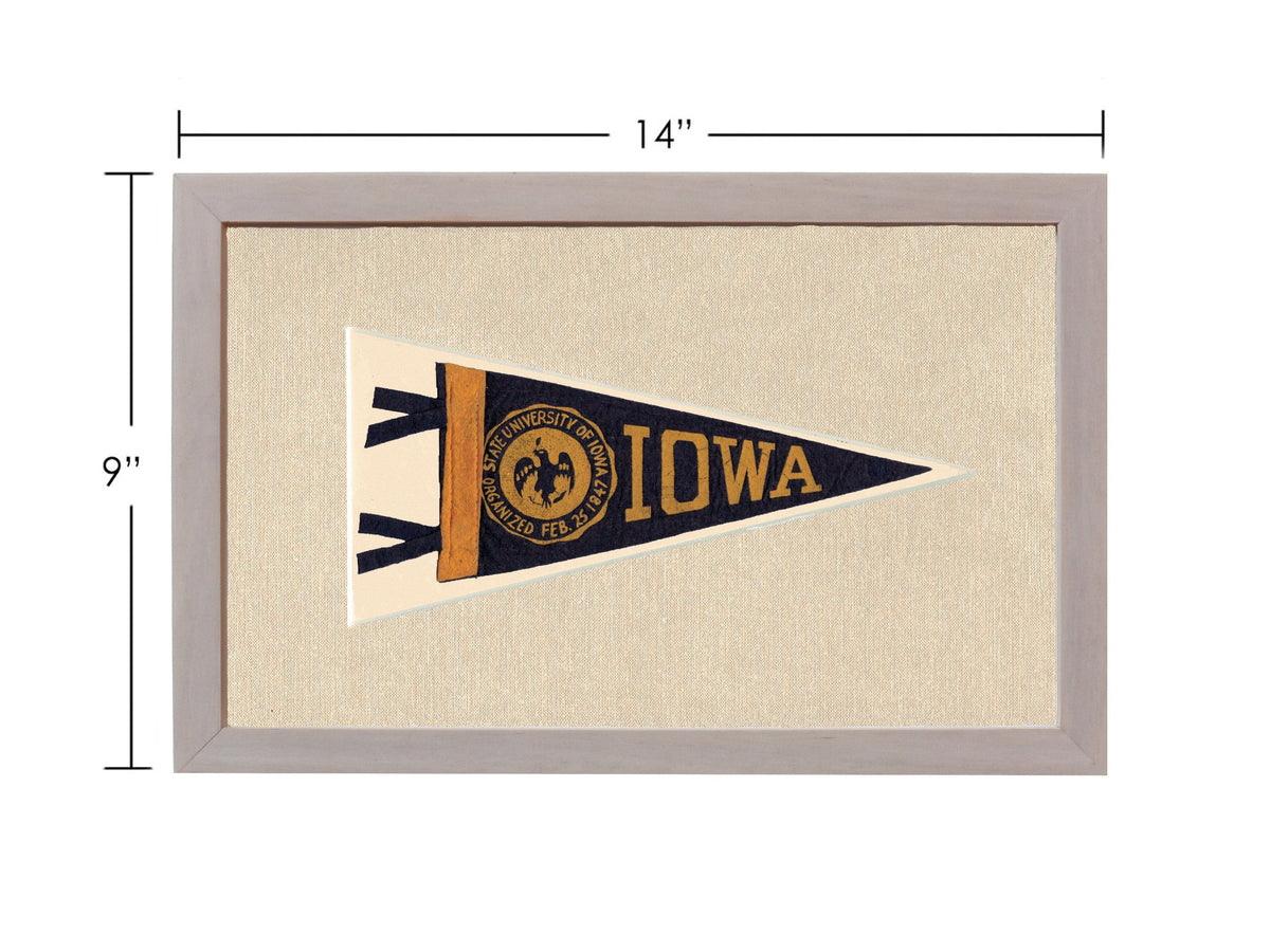 Americana Memories Vintage Pennants and Memorabilia Vintage University of Iowa Pennant