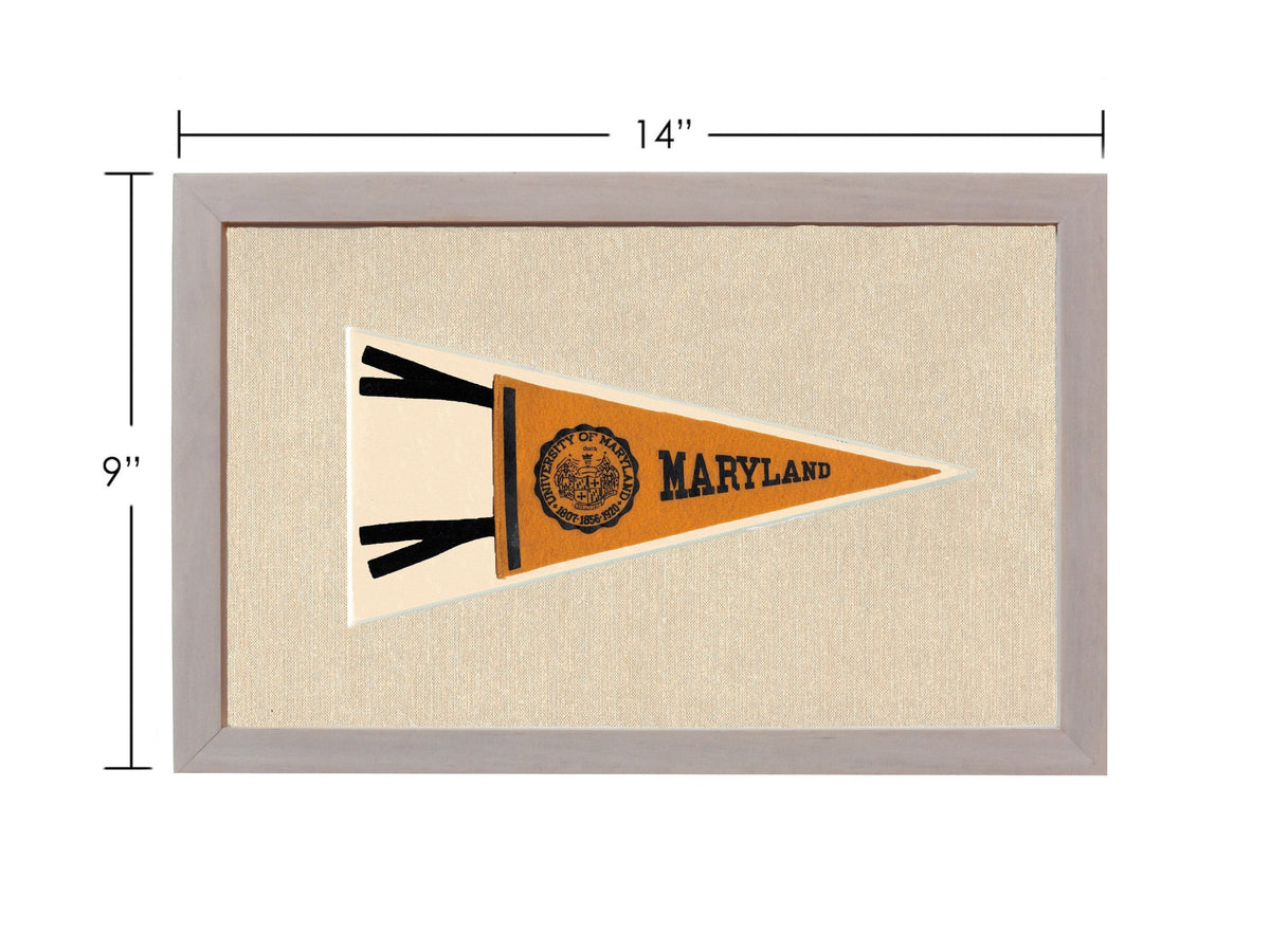 Americana Memories Vintage Pennants and Memorabilia Vintage University of Maryland Pennant