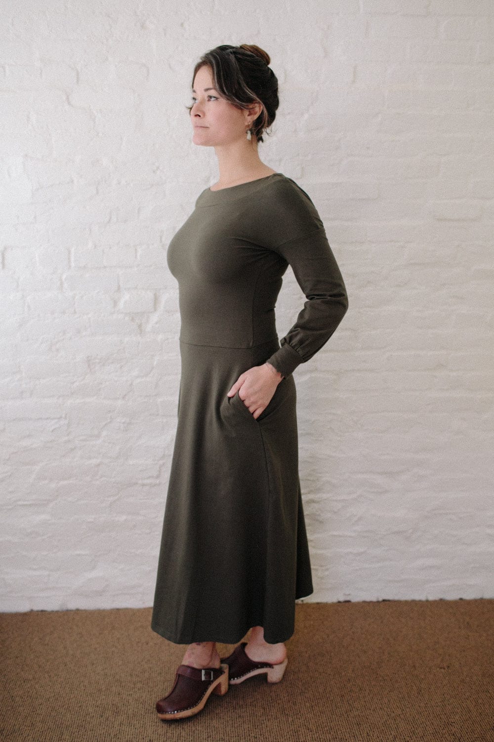 Field Day Dress Simone Dress in Olive Knit