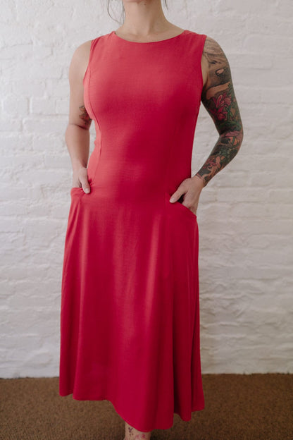 Field Day Dress Lori Dress in Coral Challis