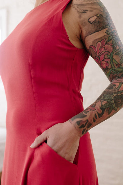 Field Day Dress Lori Dress in Coral Challis