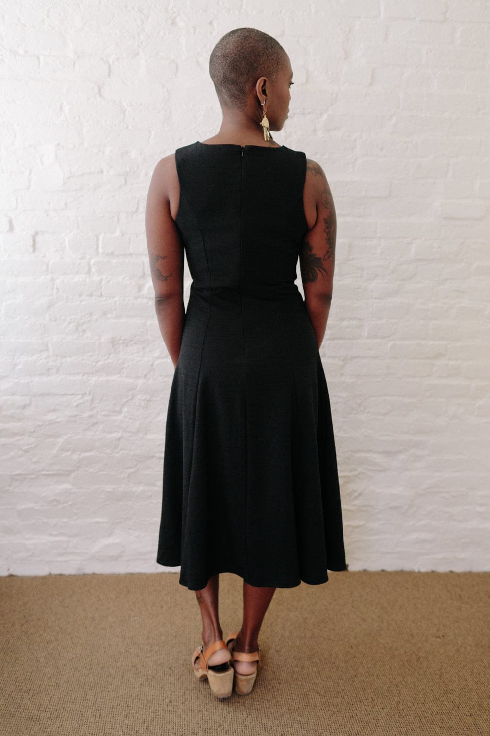 Field Day Dress Lori Dress in Black Linen