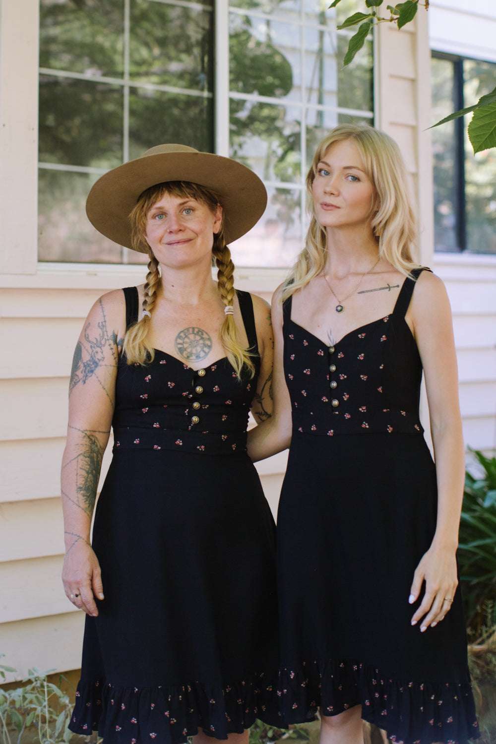 Field Day Dress Gemma Dress in Black and Floral