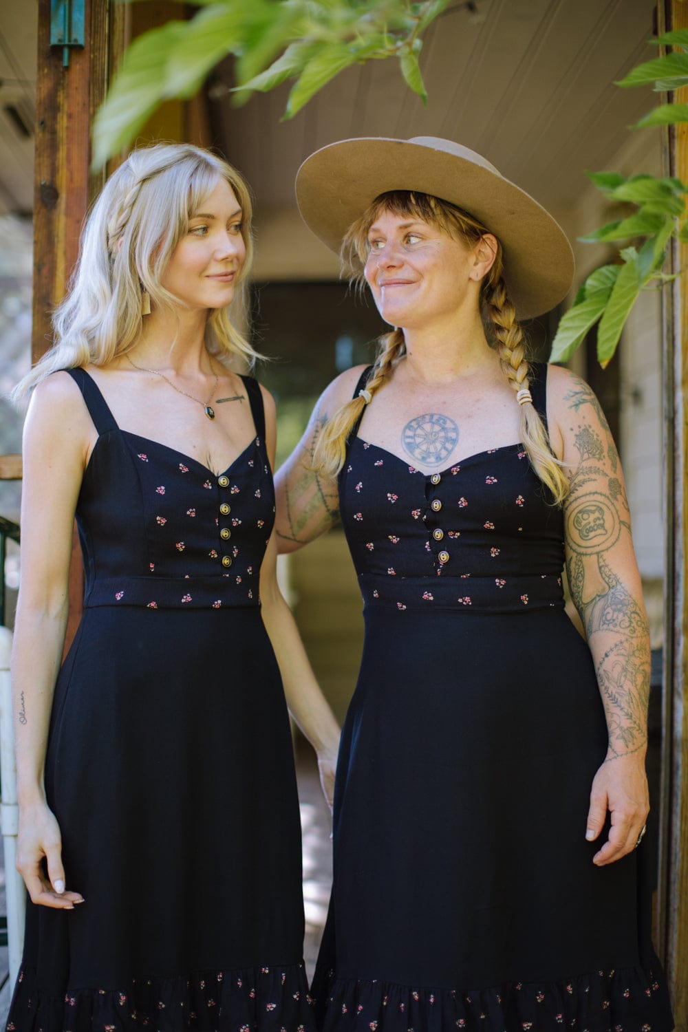 Field Day Dress Gemma Dress in Black and Floral