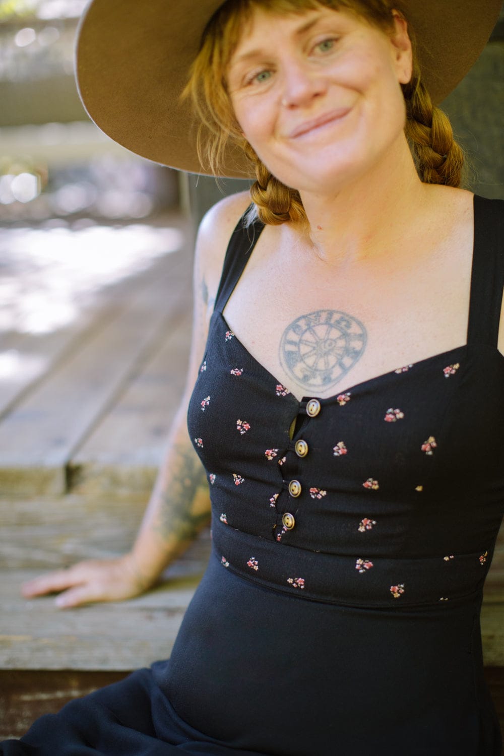 Field Day Dress Gemma Dress in Black and Floral