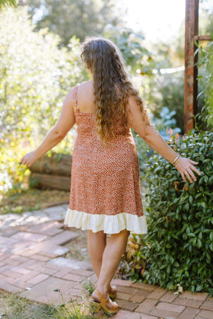 Field Day Dress Gemma Dress in Rust Floral and Oat