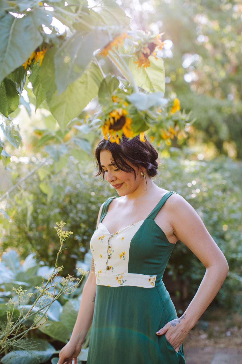 Field Day Dress Gemma Dress in Green Poppy