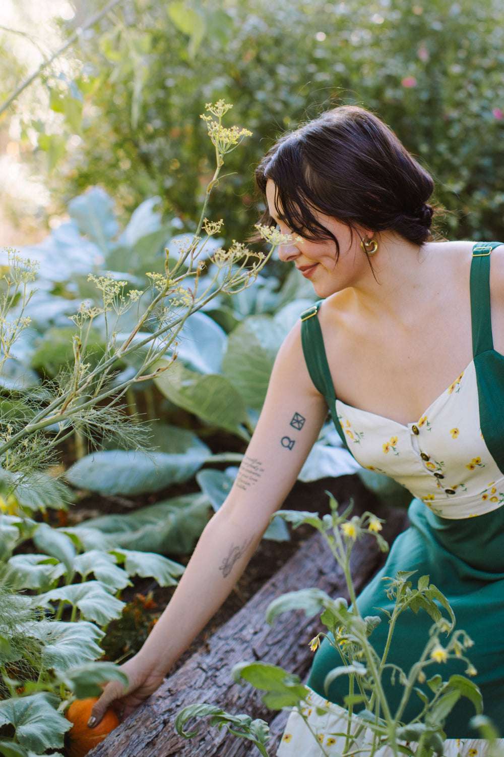 Field Day Dress Gemma Dress in Green Poppy
