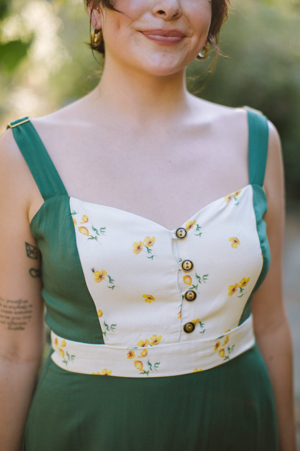 Field Day Dress Gemma Dress in Green Poppy