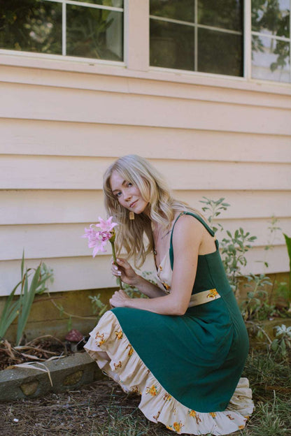 Field Day Dress Gemma Dress in Green Butterfly
