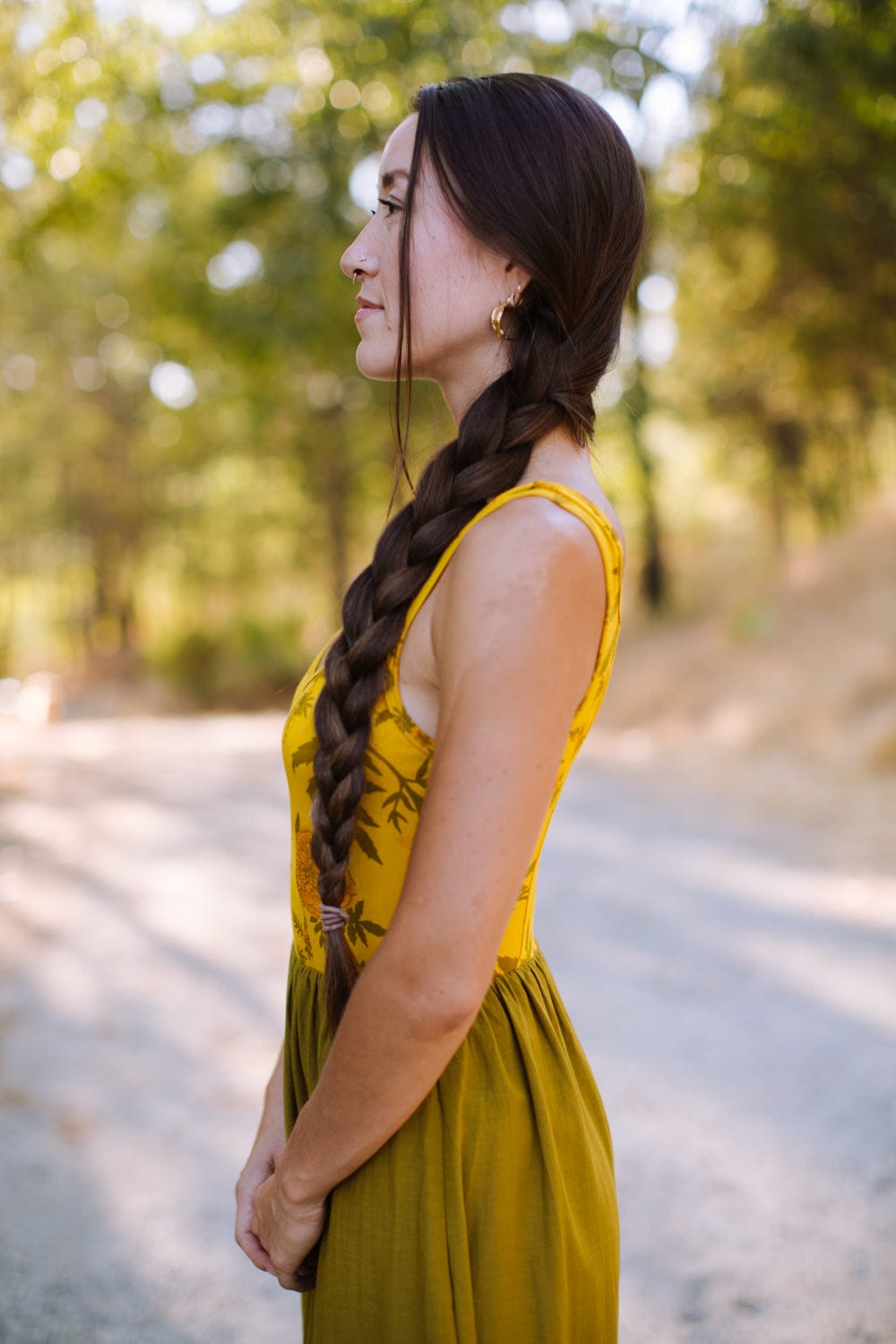 Field Day Dress Josephine Dress in Pea Soup Marigold