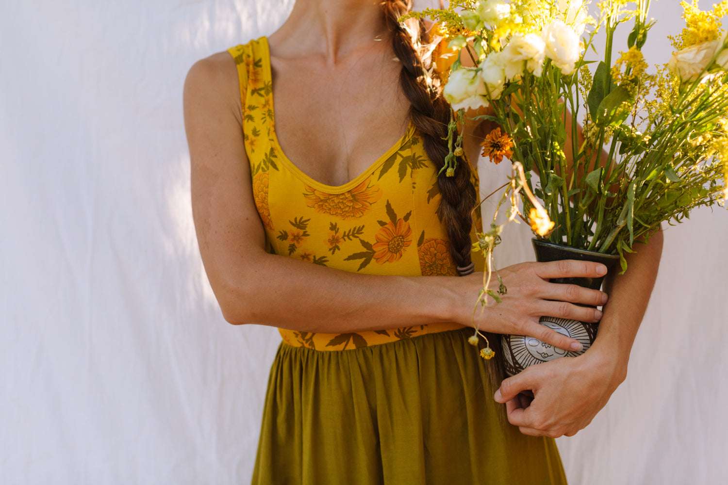 Field Day Dress Josephine Dress in Pea Soup Marigold